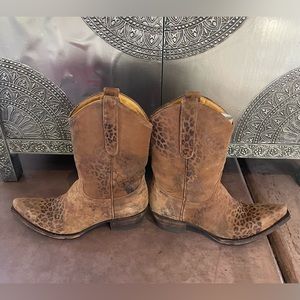 Womens Old Gringo Leopardito Ochre 11’ Brown boots - 9
